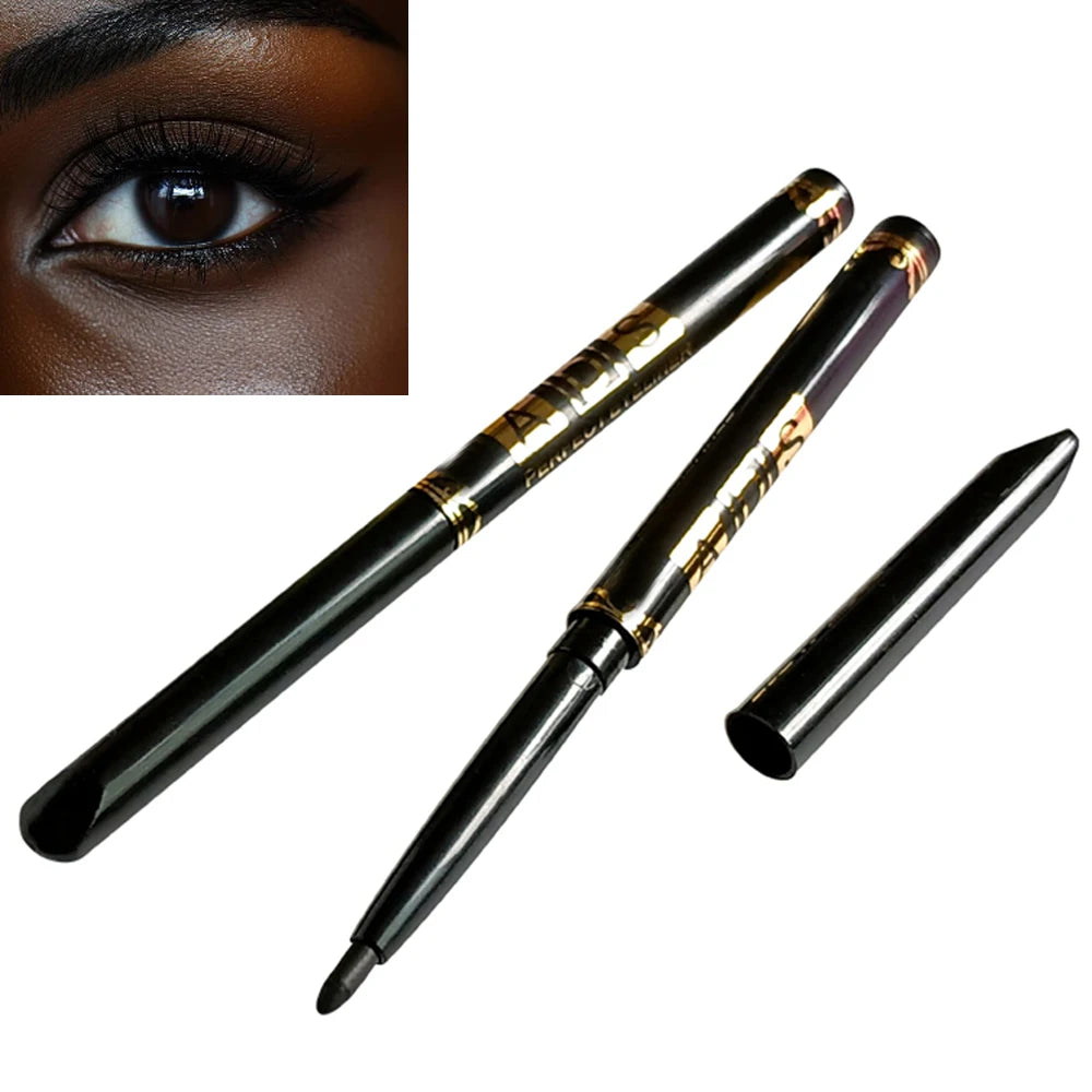 2pcs Waterproof Eyeliner Pencils – Black & Brown Smudge-Proof
