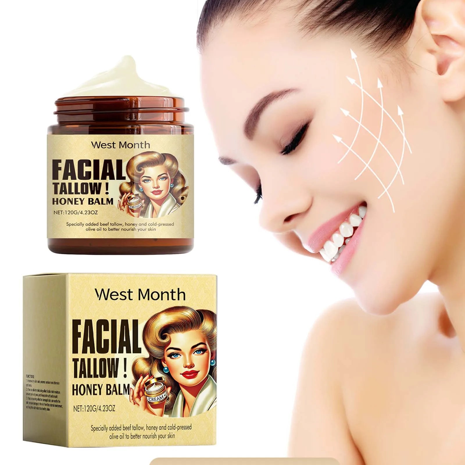 Beef Tallow Face Cream – Long-Lasting Moisturizing