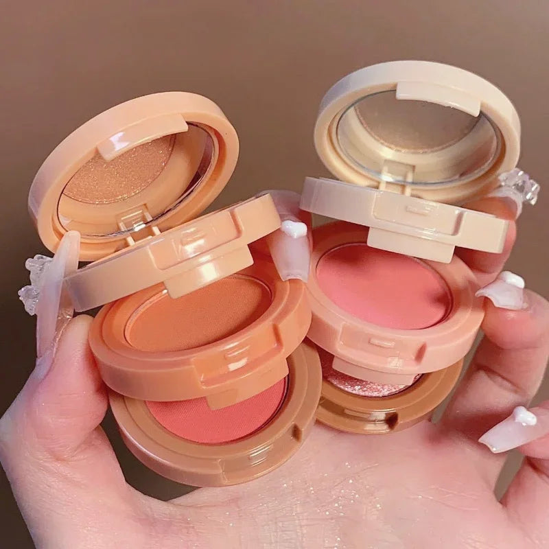 3-in-1 Blush & Highlighter Palette – Matte & Shimmer Waterproof