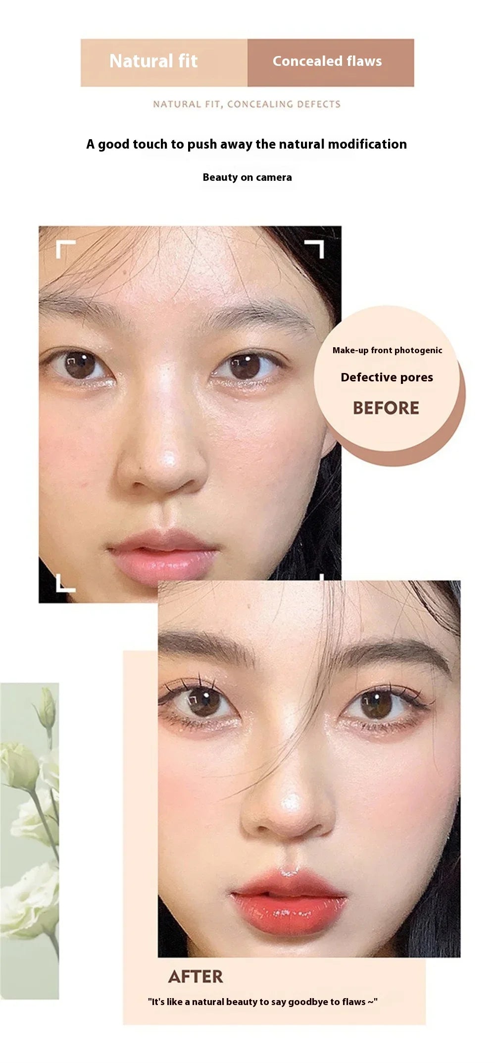 High Coverage Concealer & Foundation Cream – Waterproof BB Base