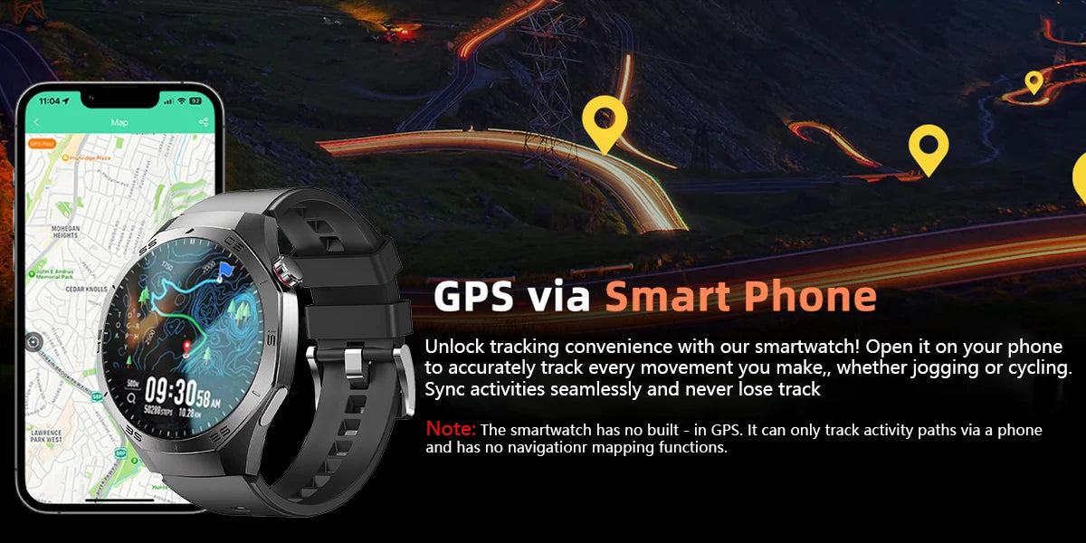 2025 Smart Watch – AMOLED Screen with GPS & Bluetooth Calls