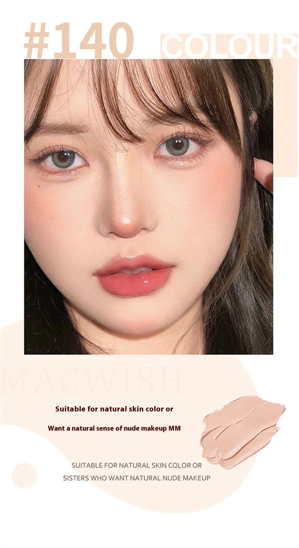 High Coverage Concealer & Foundation Cream – Waterproof BB Base