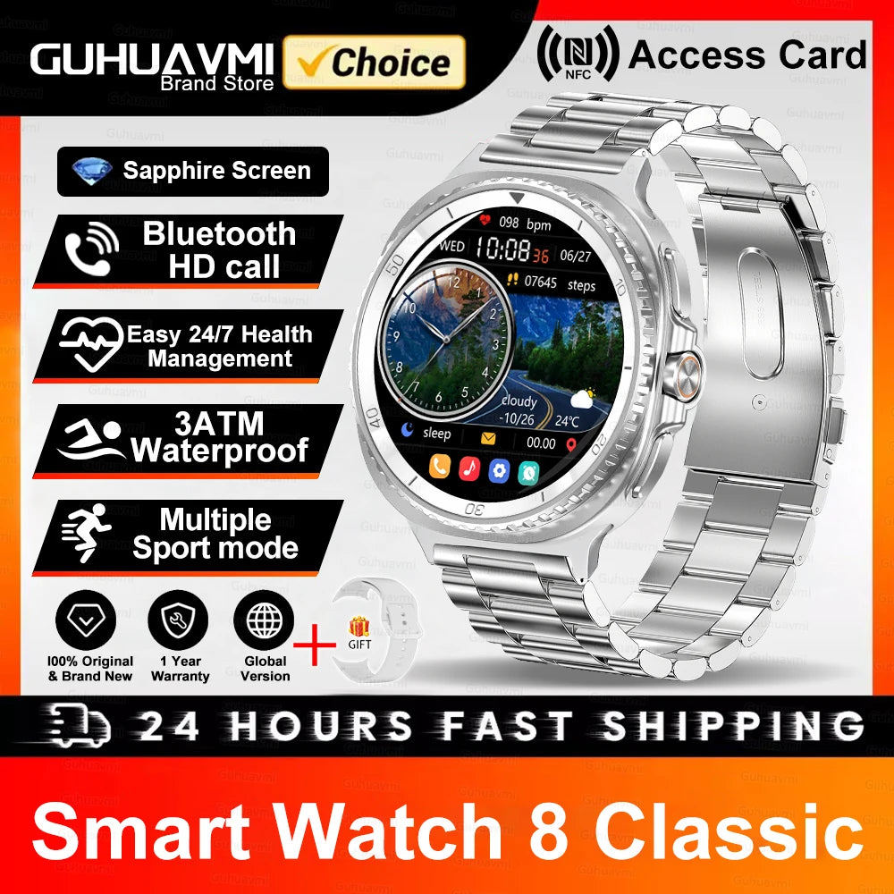 Smart Watch 8 Classic – 1.32" HD GPS Sports Watch